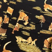 Karl Helmut カールヘルム ドッグデザイン 総柄 BD 長袖シャツ L/ブラック