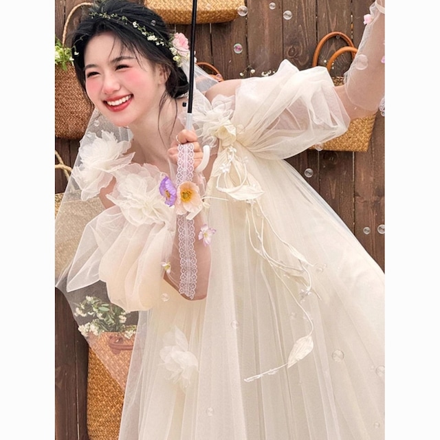 【ウェディングドレス】 大きいサイズ 小さいサイズ ウェディングドレス シンプル 袖あり おしゃれ 結婚式 挙式 ドレス ホワイト 白 20代 30代 40代 カジュアルウェディング フォトウェディング ドレス 前撮り 後撮り 結婚式写真 ナチュラル ウェディング ガーデンウェディング 少人数ウェディング ホワイト ロング  レストランウェディング リゾートウェディング カジュアルウェディング