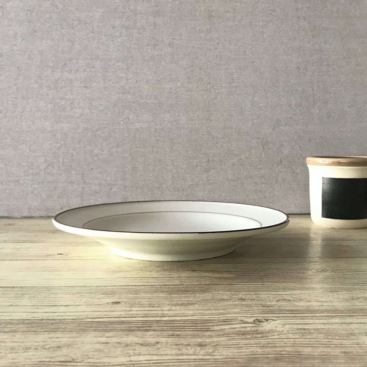 食器 取り皿 17cm グレー＆ホワイト おしゃれ スープ皿 中皿 たまリム