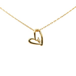 ルイ ヴィトン コリエ ハート フォーリンラブ チェーン ペンダント ネックレス M00465 ゴールド メッキ レディース LOUIS VUITTON 【中古】