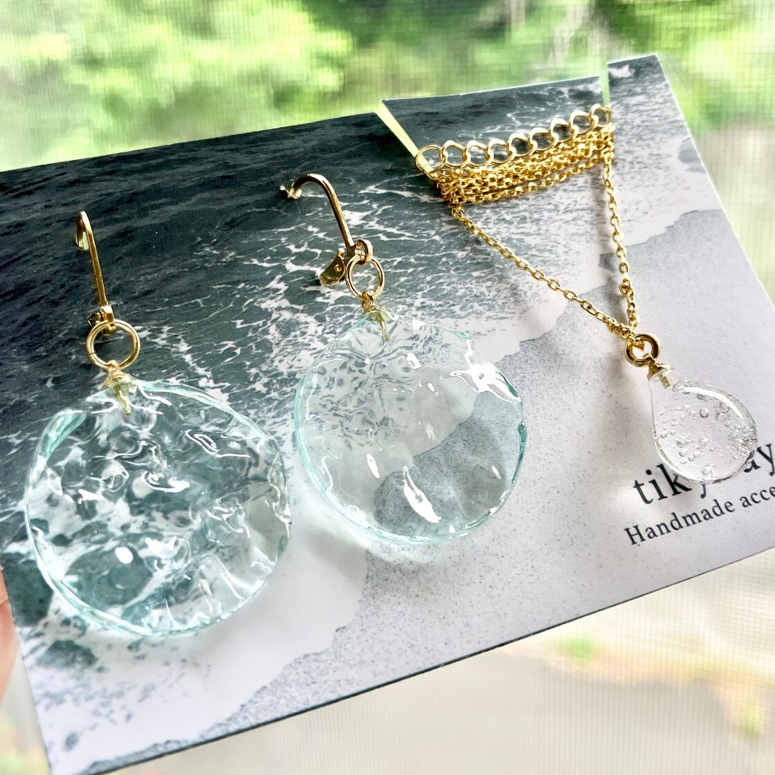 水面ピアス&しゅわしゅわネックレス | Pay ID