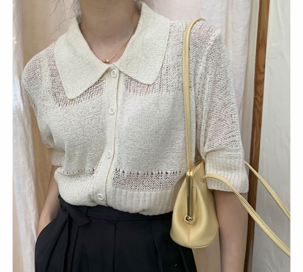 シアーニットシャツ　AJ1079-E02