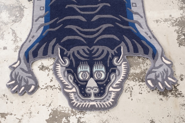 Tibetan Tiger Rug 《Mサイズ•ウール・オリジナル3・ボニンブルー213》チベタンタイガーラグ