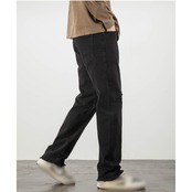 テーパードスタイル  ブラックデニムパンツ af0021