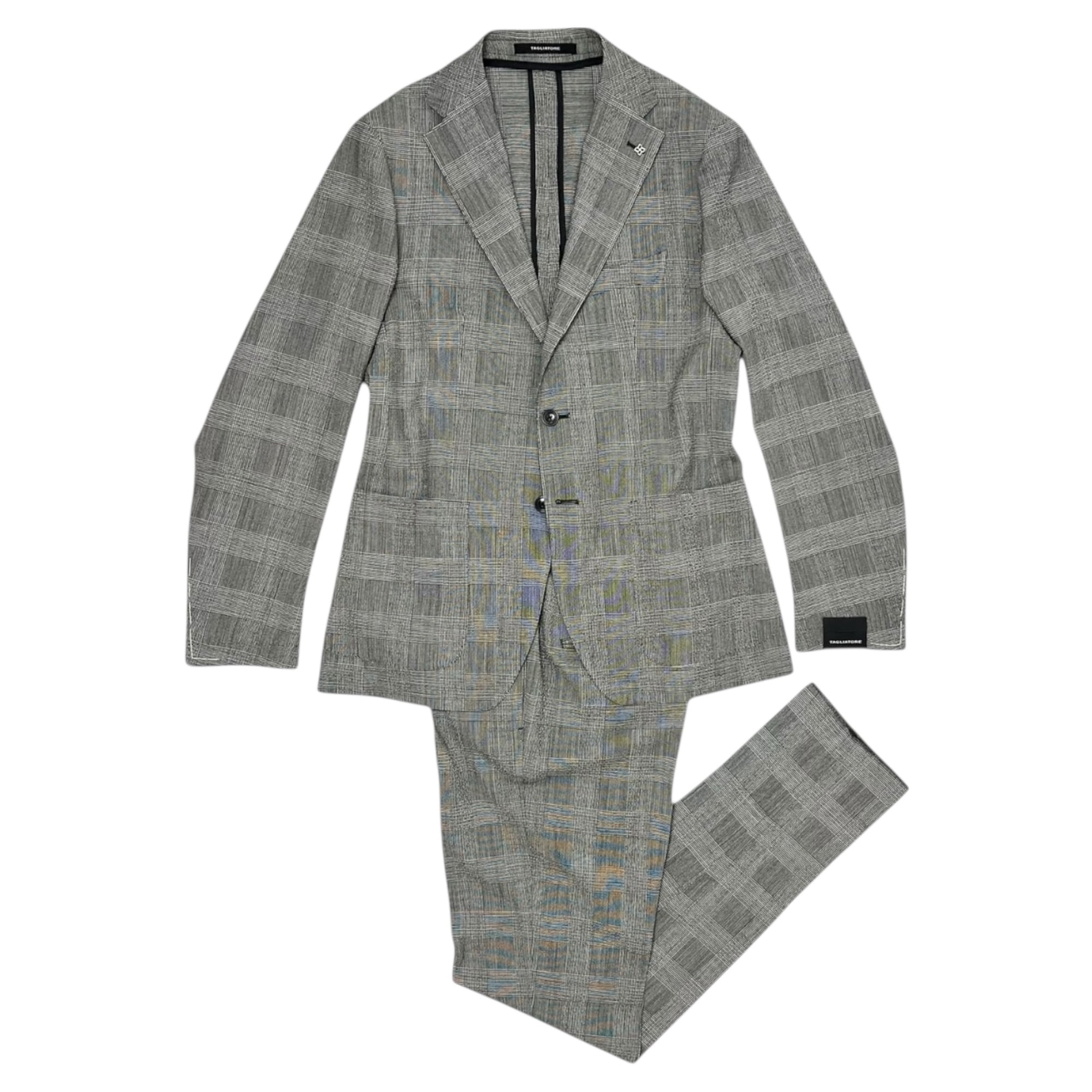 TAGLIATORE(タリアトーレ)DAKAR Glenplaid Seersucker Stretch Wool Set Up(A-DAKAR22K14/120185Q/26E115)/GRAY(N1130)