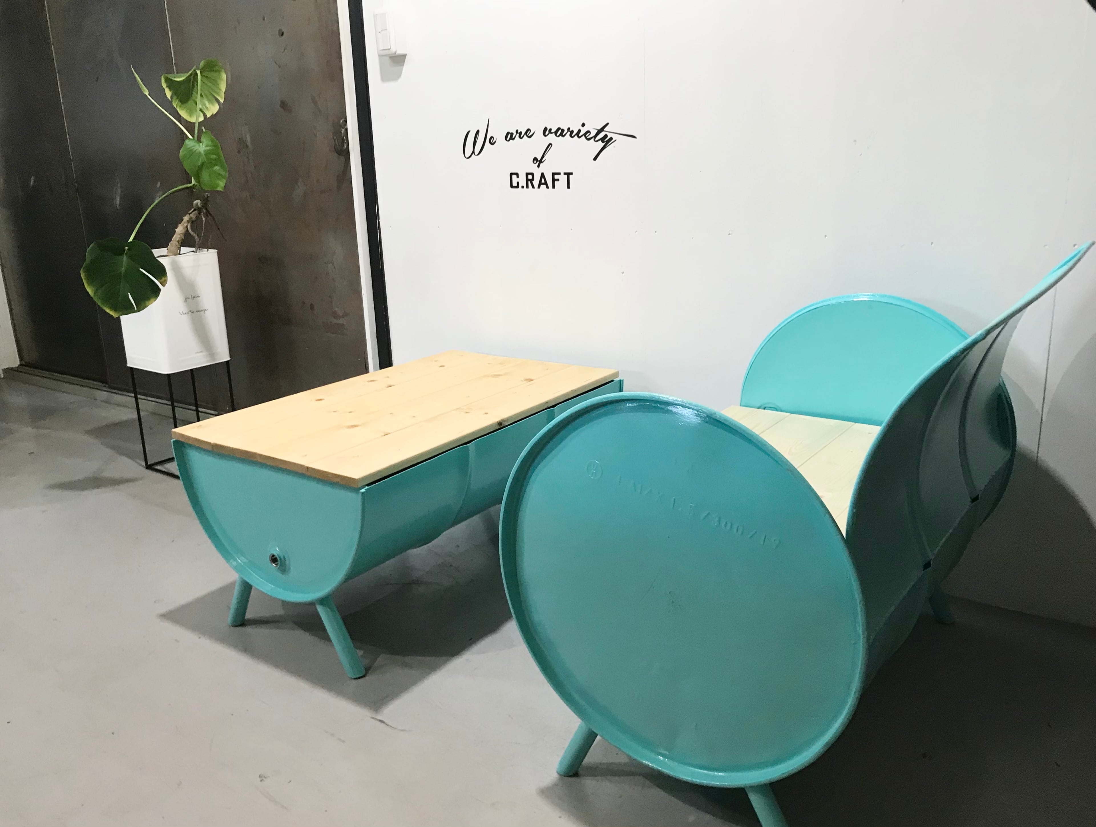 ドラム缶リメイクテーブルセット www.expressinter.com