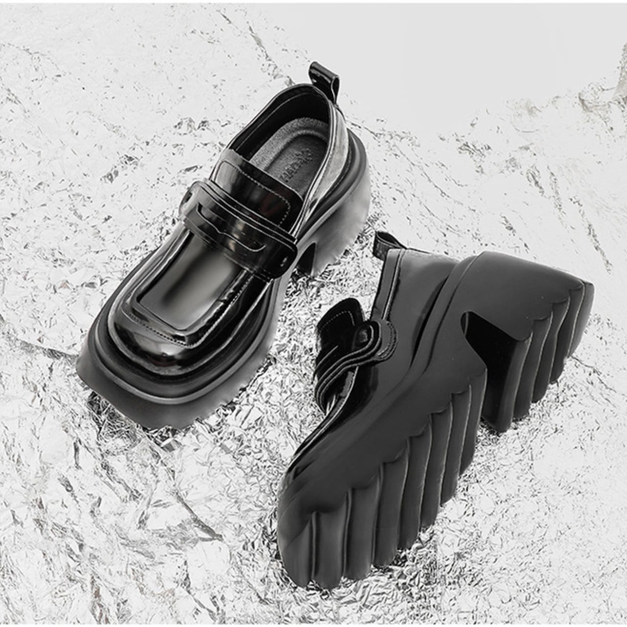 Thick Sole Platform Loafers 00179