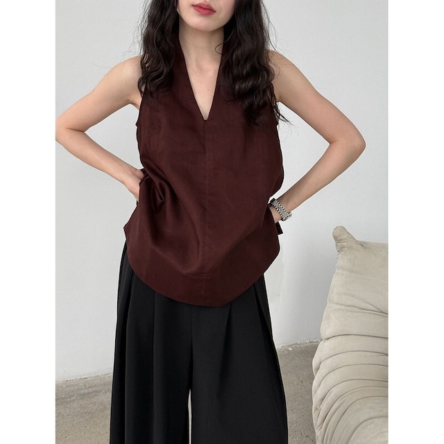 v-neck halter neck shirt 10944