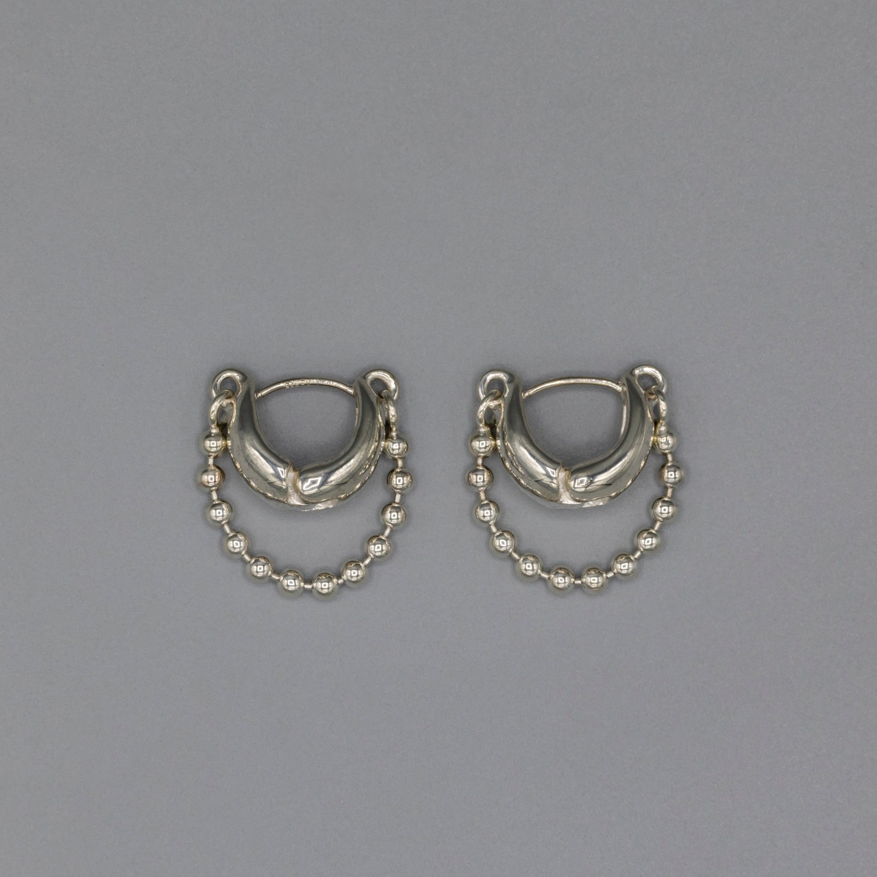 Round shape ballchain pierce small Silver