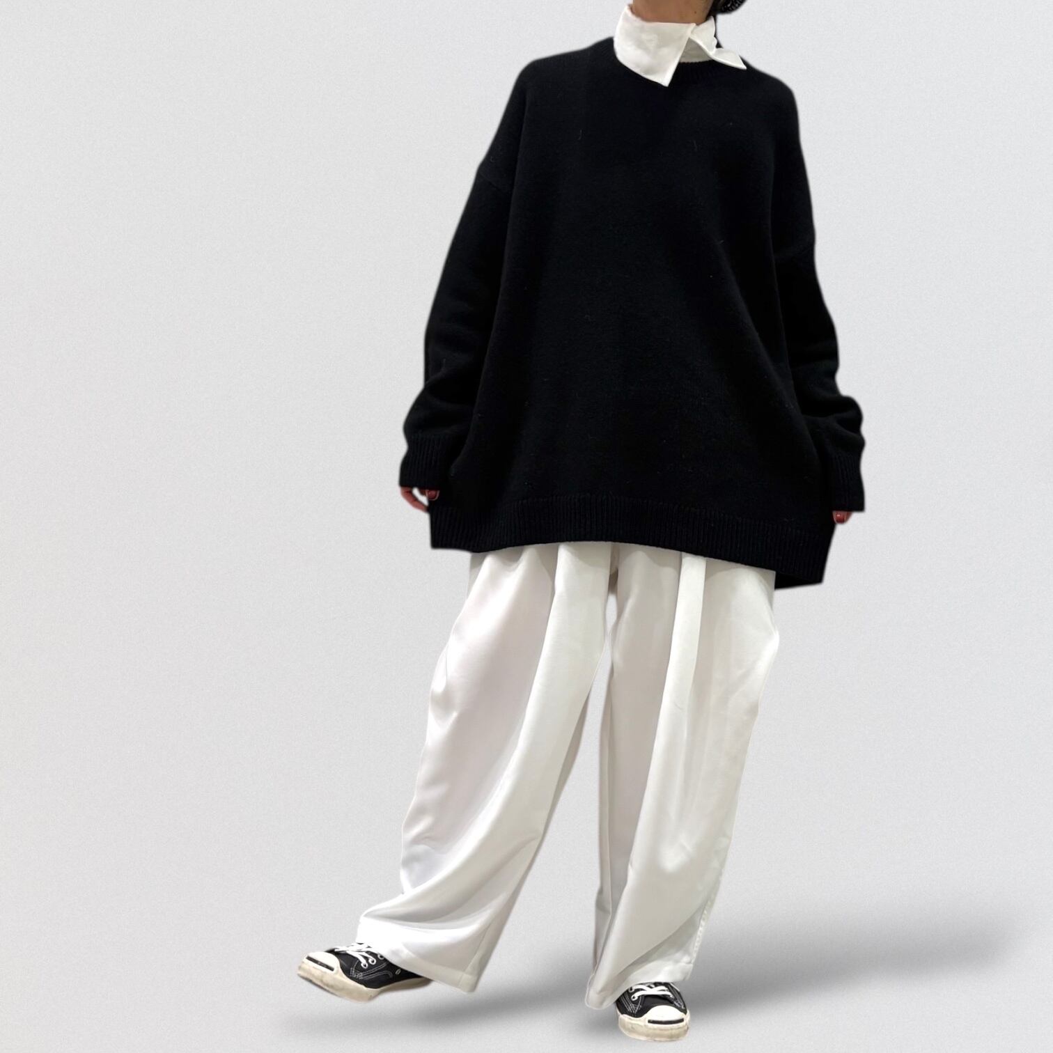 mizuiro ind MG crew neck wide pullover | CoCo Cuore