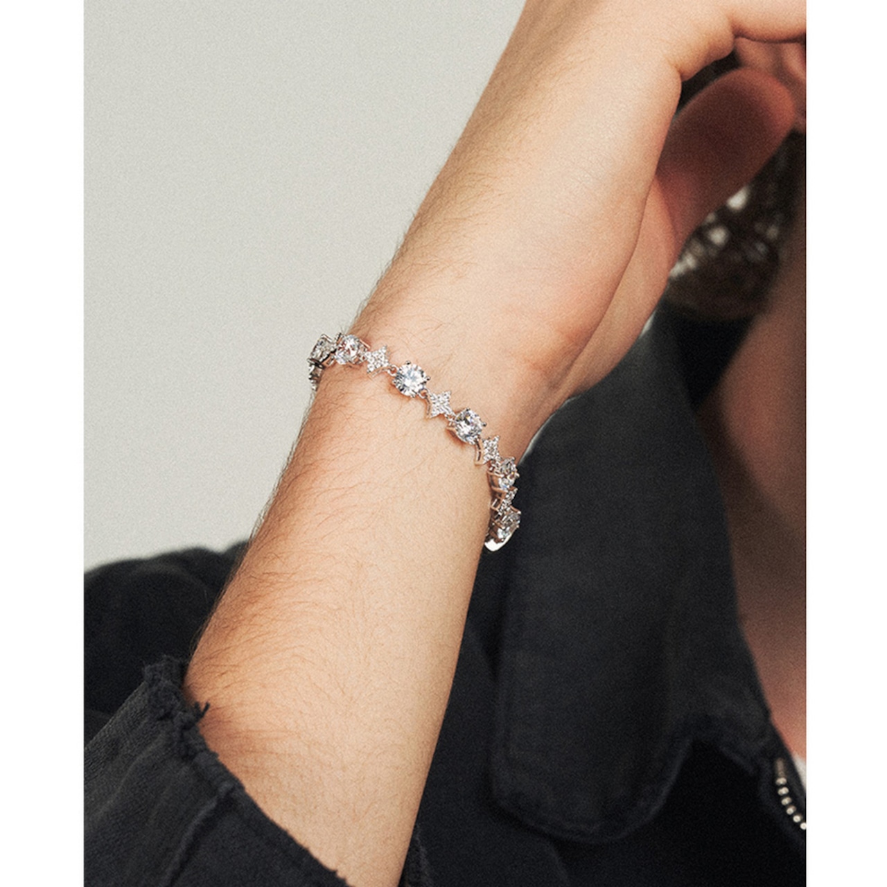 2色 6mmスタージルコン ブレスレット W227