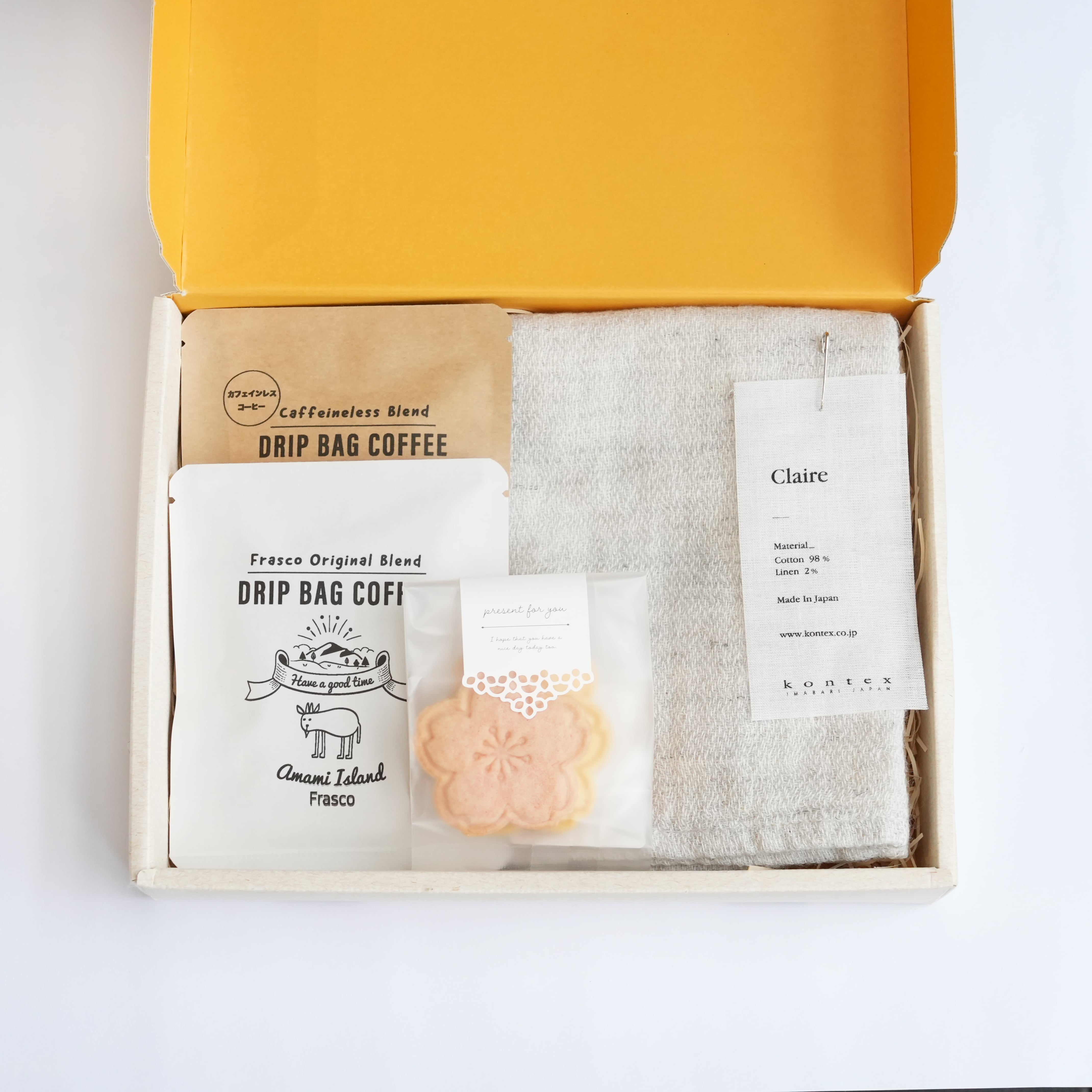 珈琲と焼菓子とタオルのセット gift-B