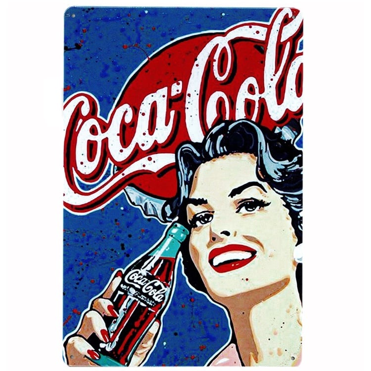 Coca-Cola オーバル型 メタルサインプレート　ビンテージ　アメトイ　レア Coca Cola コカ コーラ ブリキ看板 メタルサインプレート サインボード