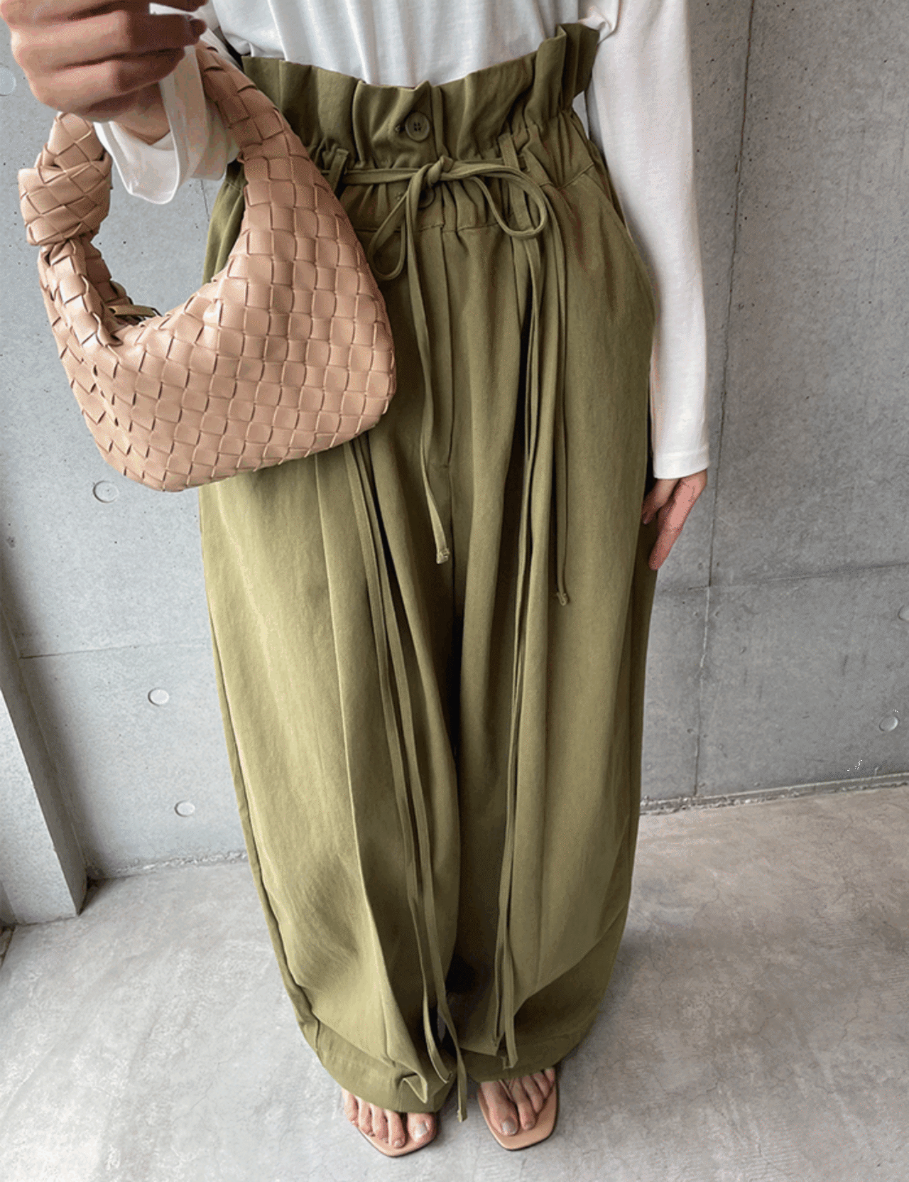 【新作5％OFF・3日間】Waist-wave 2way Pants_3colors