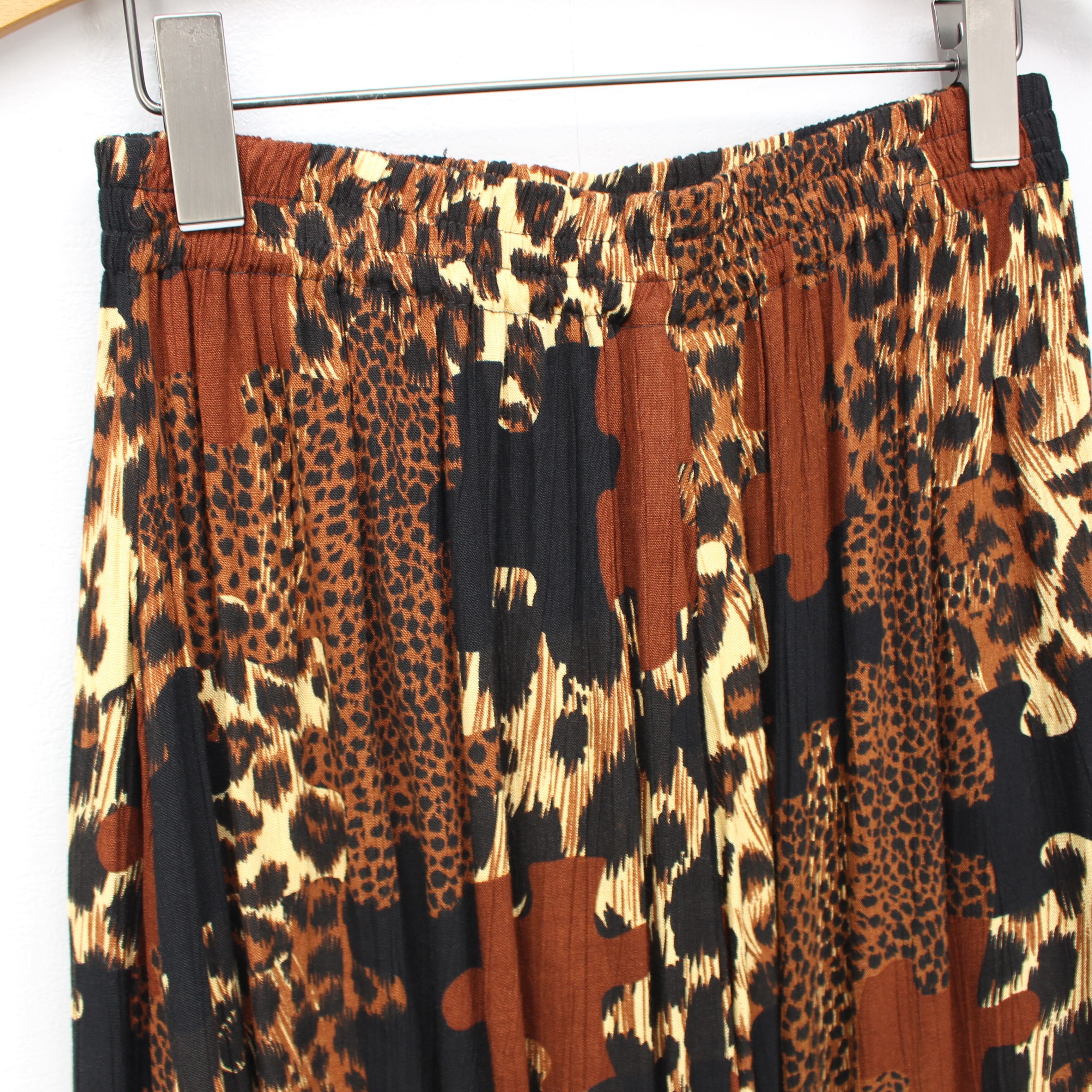 USA VINTAGE ANIMAL PATTERNED DESIGN LONG SKIRT/アメリカ古着