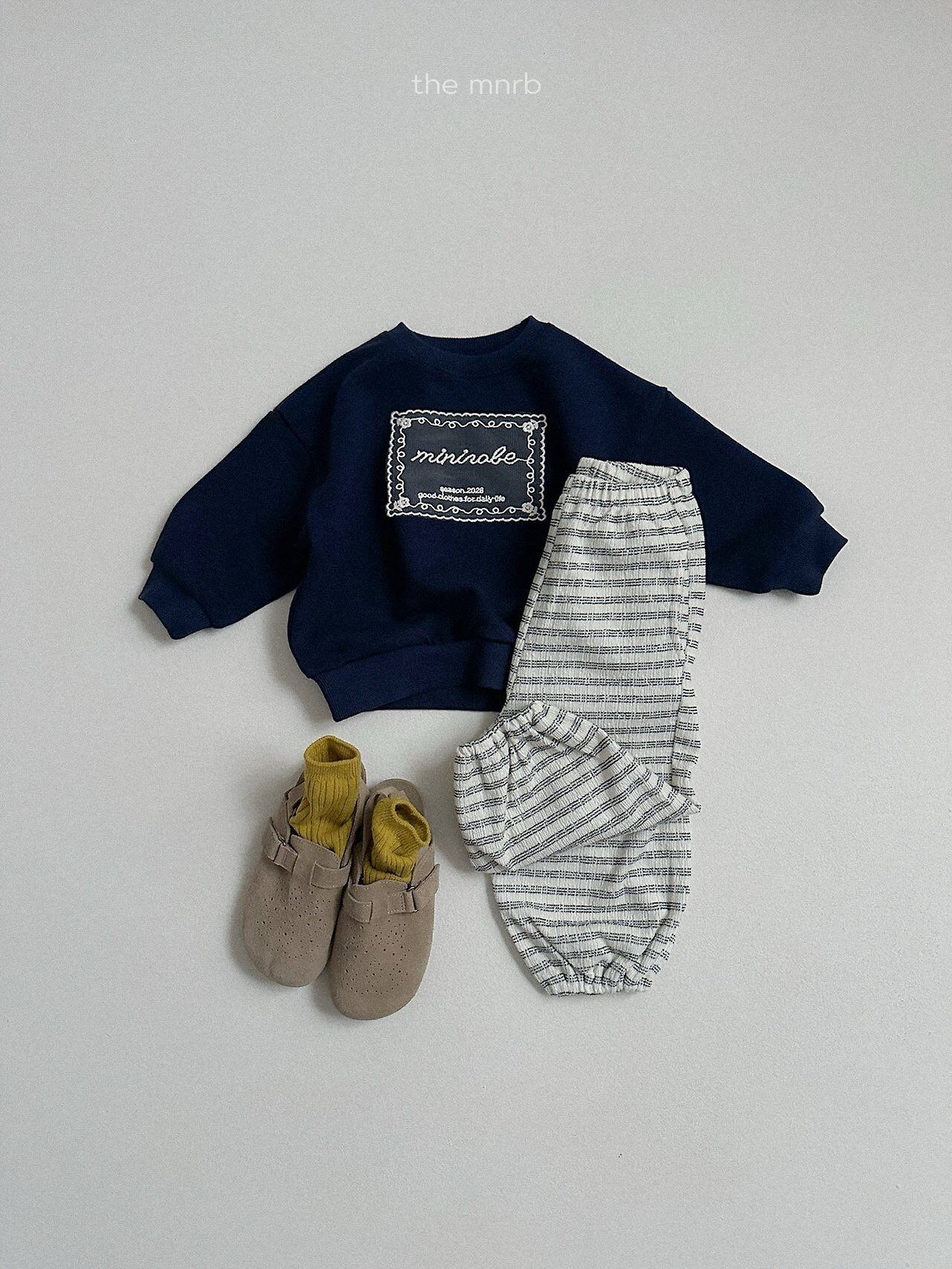送料無料【予約】/ デイストライプジョガーパンツ / minirobe