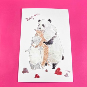 バックハグあにまるポストカード / Let's hug Animals Postcard