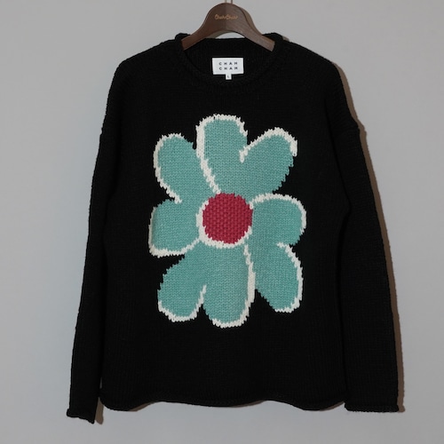 CC "FLOWER with LOVE" HAND KNIT -BLACK-