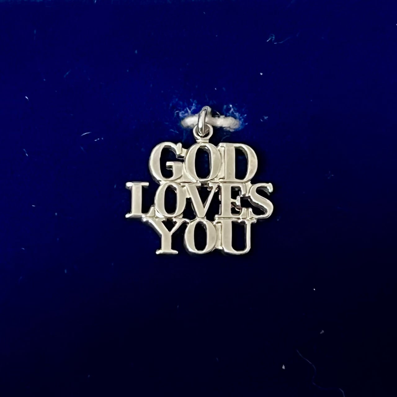 VINTAGE TIFFANY & CO. GOD LOVES YOU Charm Sterling Silver