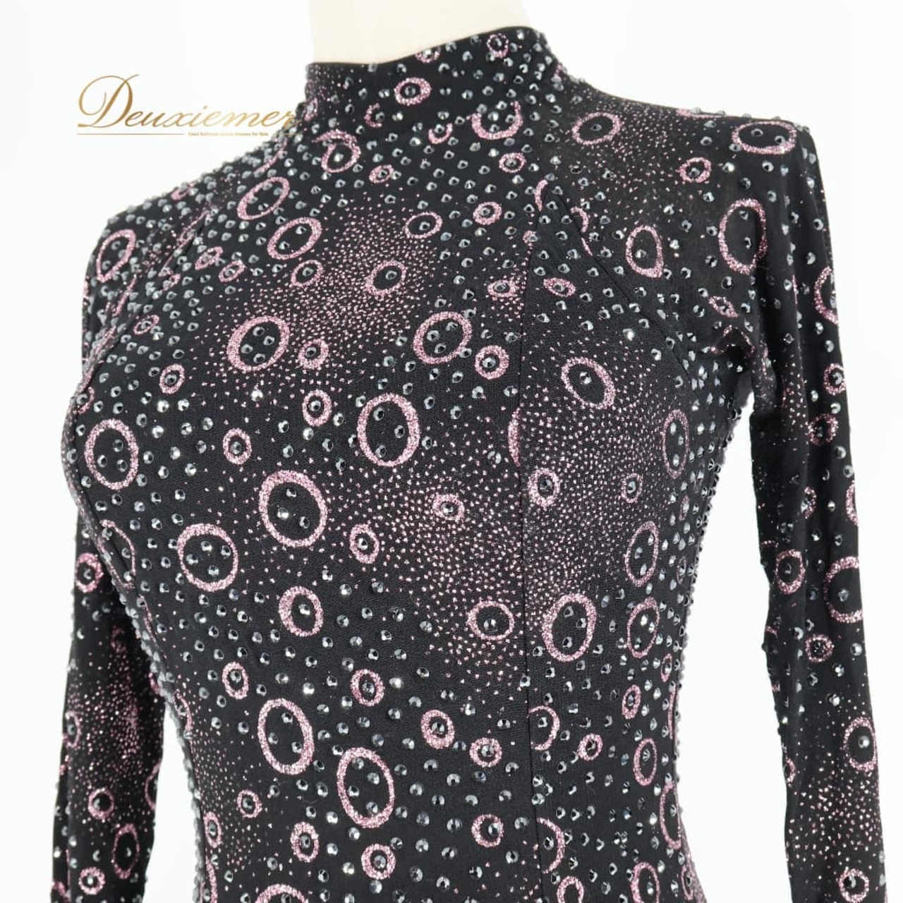 社交ダンス 衣装 Centini Alta Moda ドレス ワンピース スタンダード ブラック系 ピンク系 ホワイト系 黒 デモ 競技 ファー 毛 羽 ダンス パーティ 発表会 高級感 ふわふわ 華やか 上品 大人 キラキラ