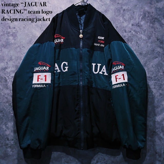 【doppio】vintage “JAGUAR RACING” team logo design racing jacket