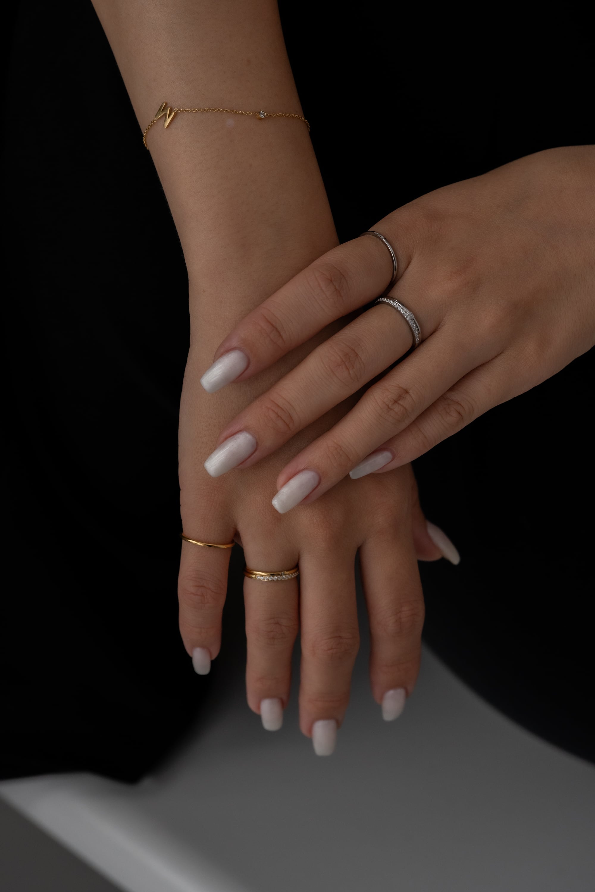 Half Zirconia Ring | ebine(エビネ)|金属アレルギー対応アクセサリー