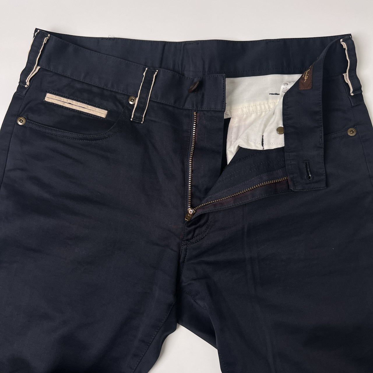 Paul Smith ポールスミス デザイン スラックスパンツ M/ネイビー