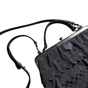 Jean Paul GAULTIER black lace shoulder bag