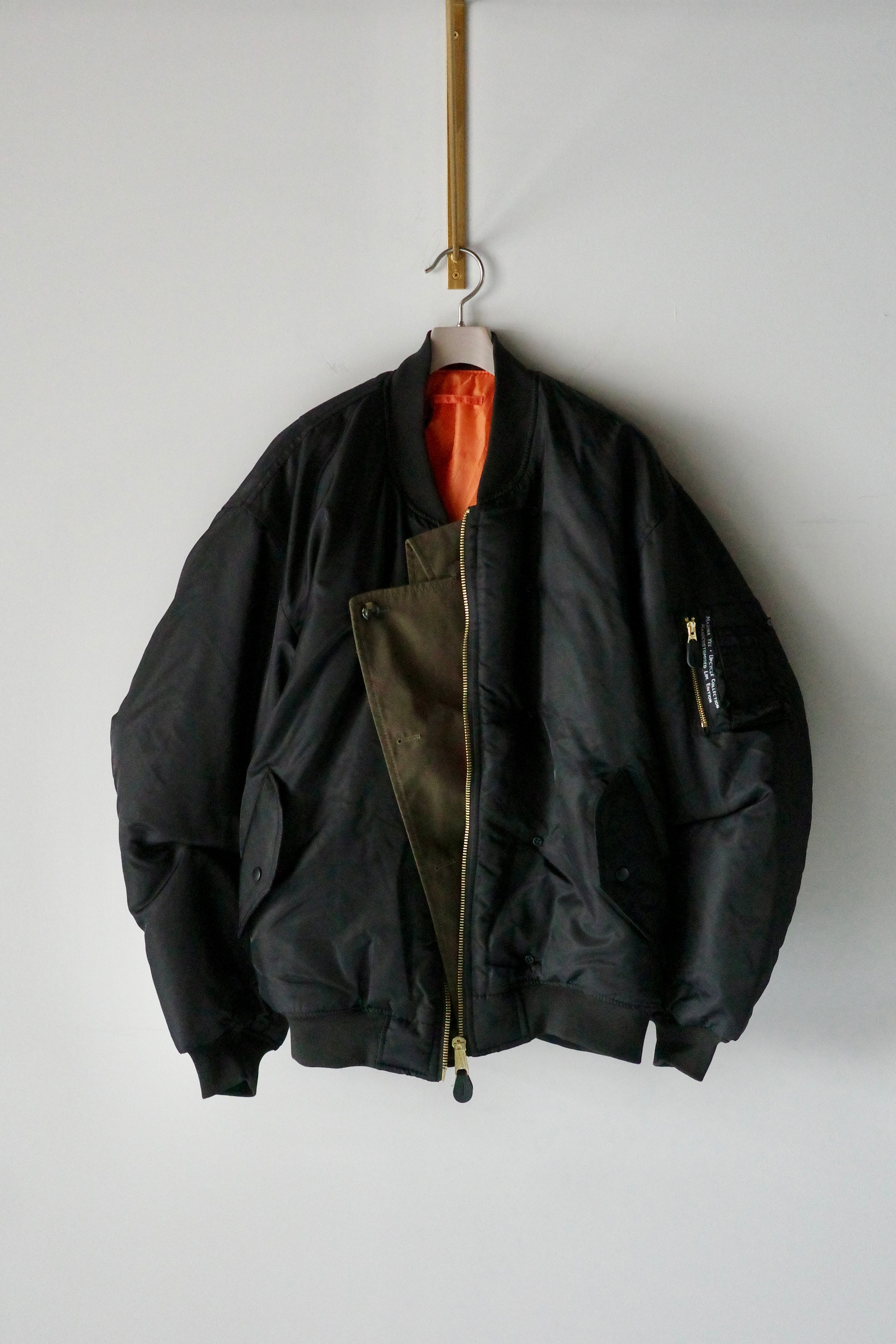 MARINA YEE【CUSTOMIZED BOMBER JACKET + LAPEL INSERT -Black-】