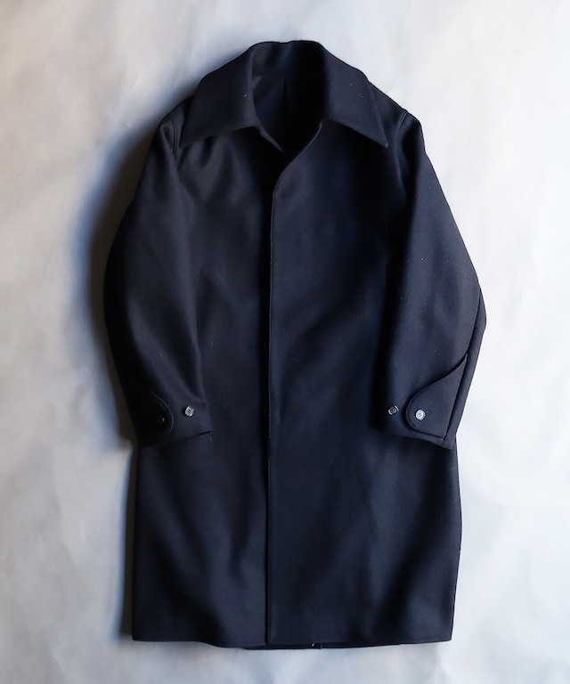 【LAST1】Angola Melton Wide Collar Coat(NVY)