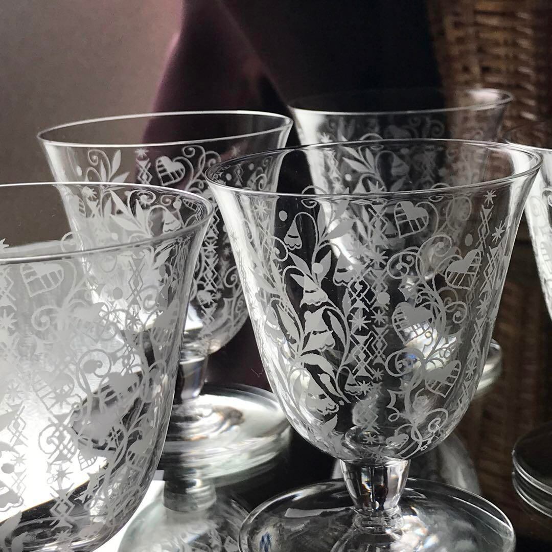 オールドバカラ アルジャンティーナ ワイングラス6個 H8.8cm BACCARAT