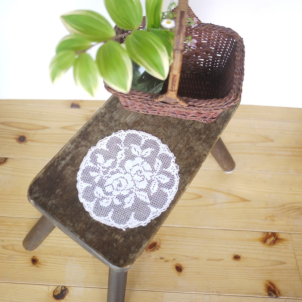 薔薇ドイリー フィレレース ドイツ