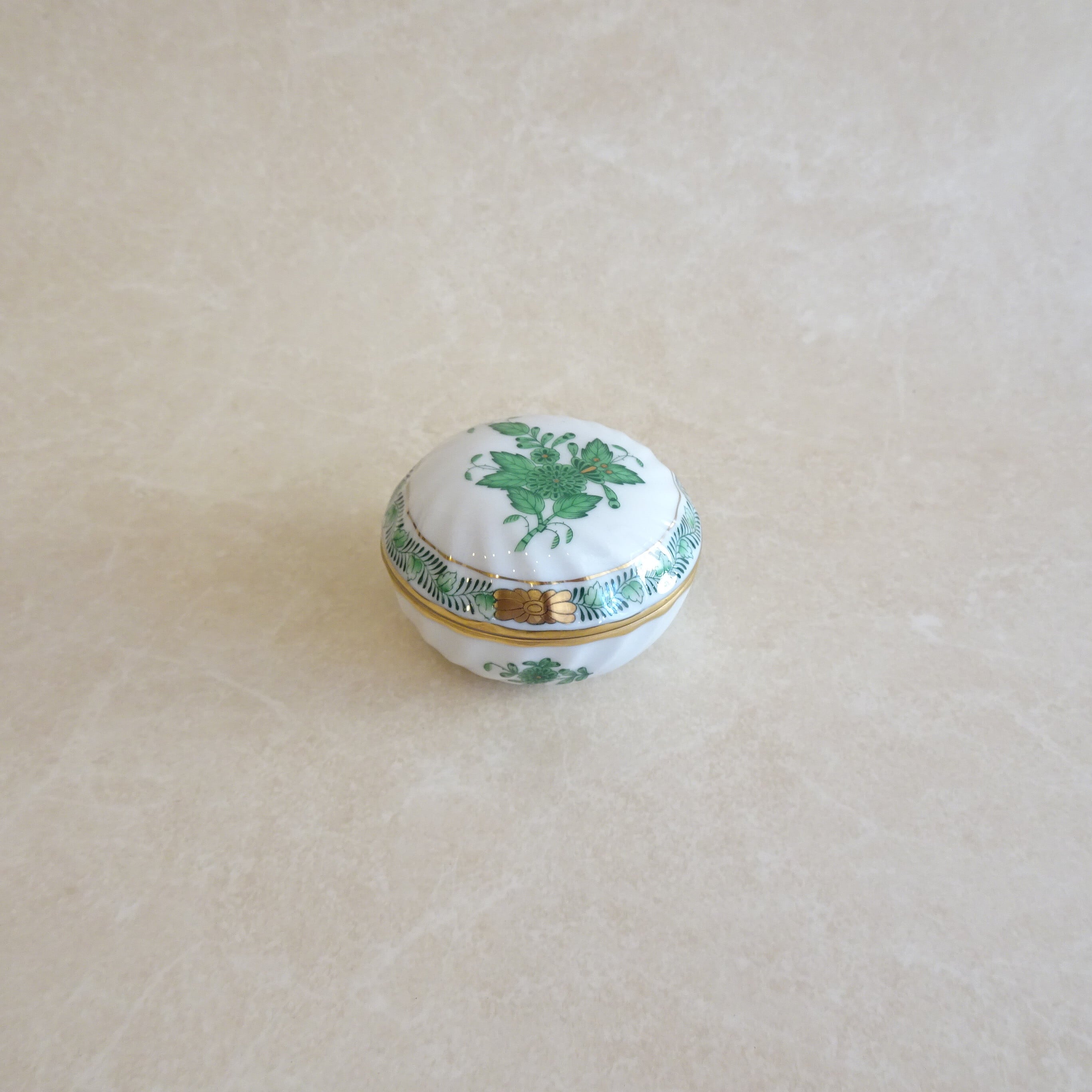 ヘレンド アポニーグリーン 小物ボックス/ボンボニエール