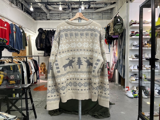 WIND AND SEA × GOD SELECTION XXX NORDIC SWEATER BEIGE XL WDS-XXX-21A-03 25308