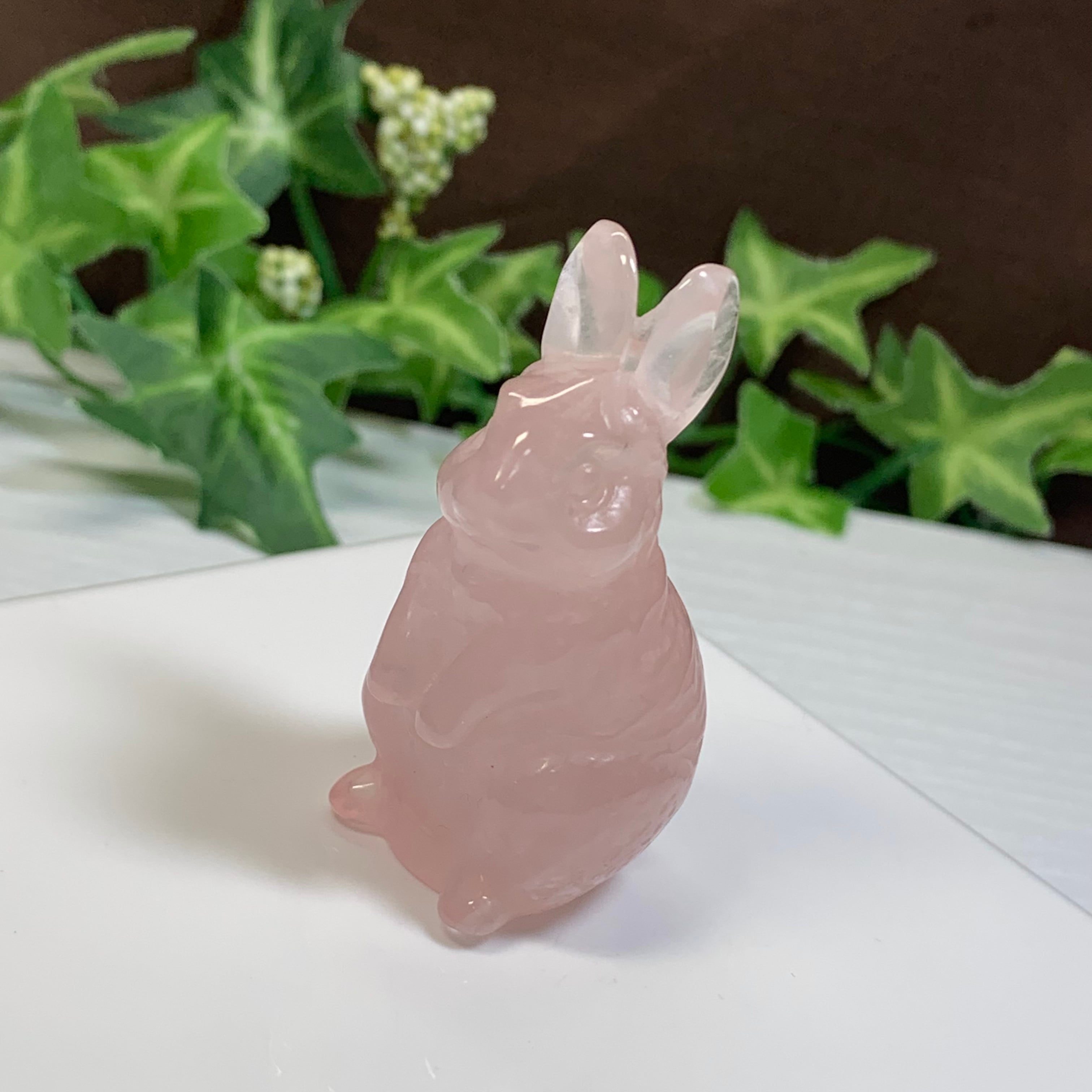 【リクエストご確認用】ローズクォーツ➕ポークストーンうさぎ リクエストご確認用】ローズクォーツ➕ポークストーンうさぎ