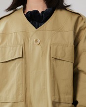 i’m here - Haoli Military Jacket :Beige |フードストールドッキング/2WAY/ウェザークロス 入荷予定:2026.01.17(各色 M 1点)