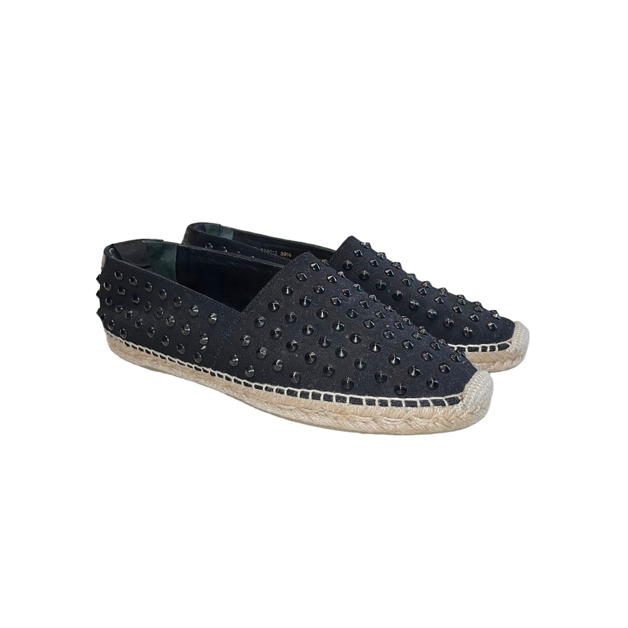 SAINT LAURENT PARIS canvas studs espadrilles