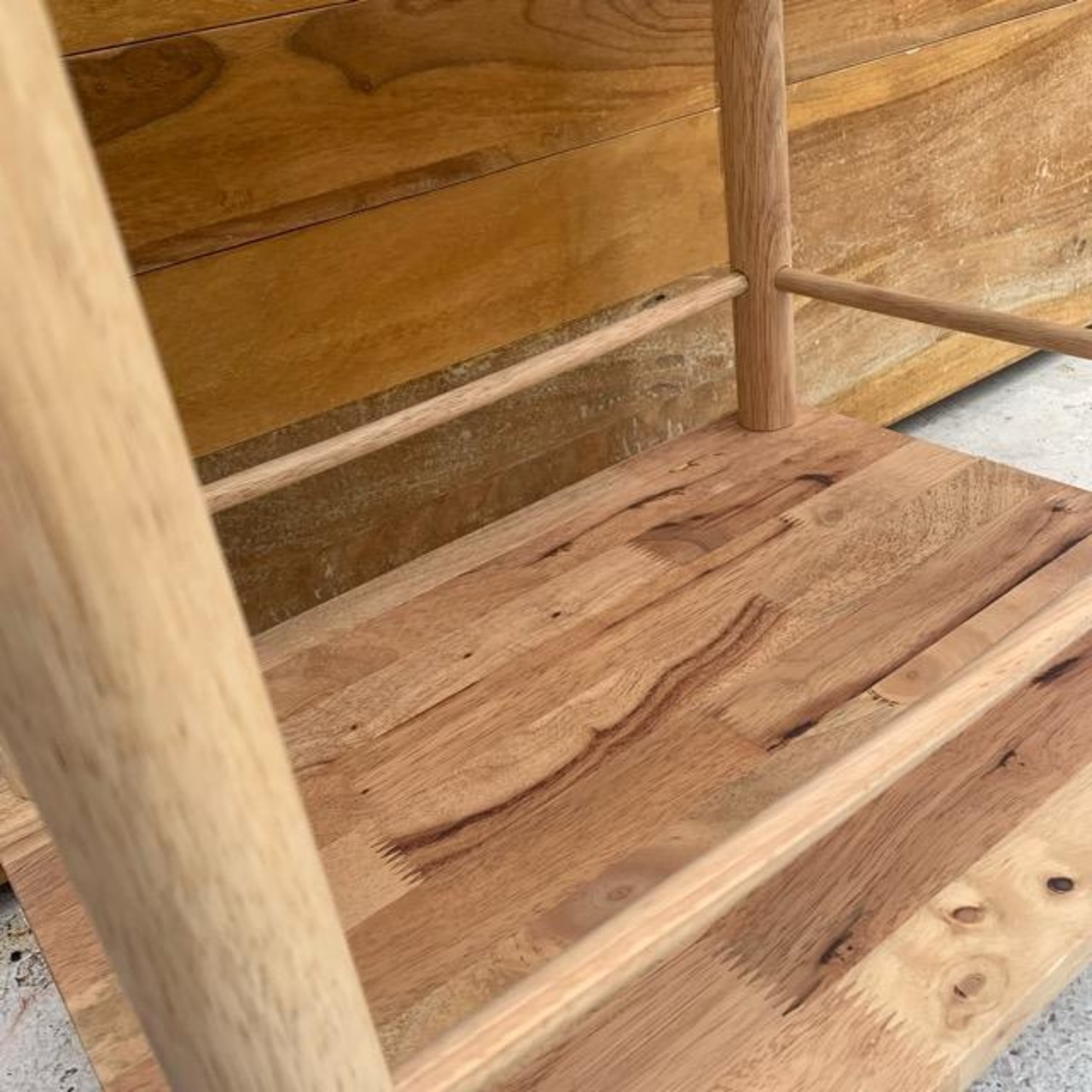 ラバーウッド　取っ手が可愛いキャスター付き木製ワゴン【要組み立て品】【倉庫直送商品】【代引不可】【同梱不可】