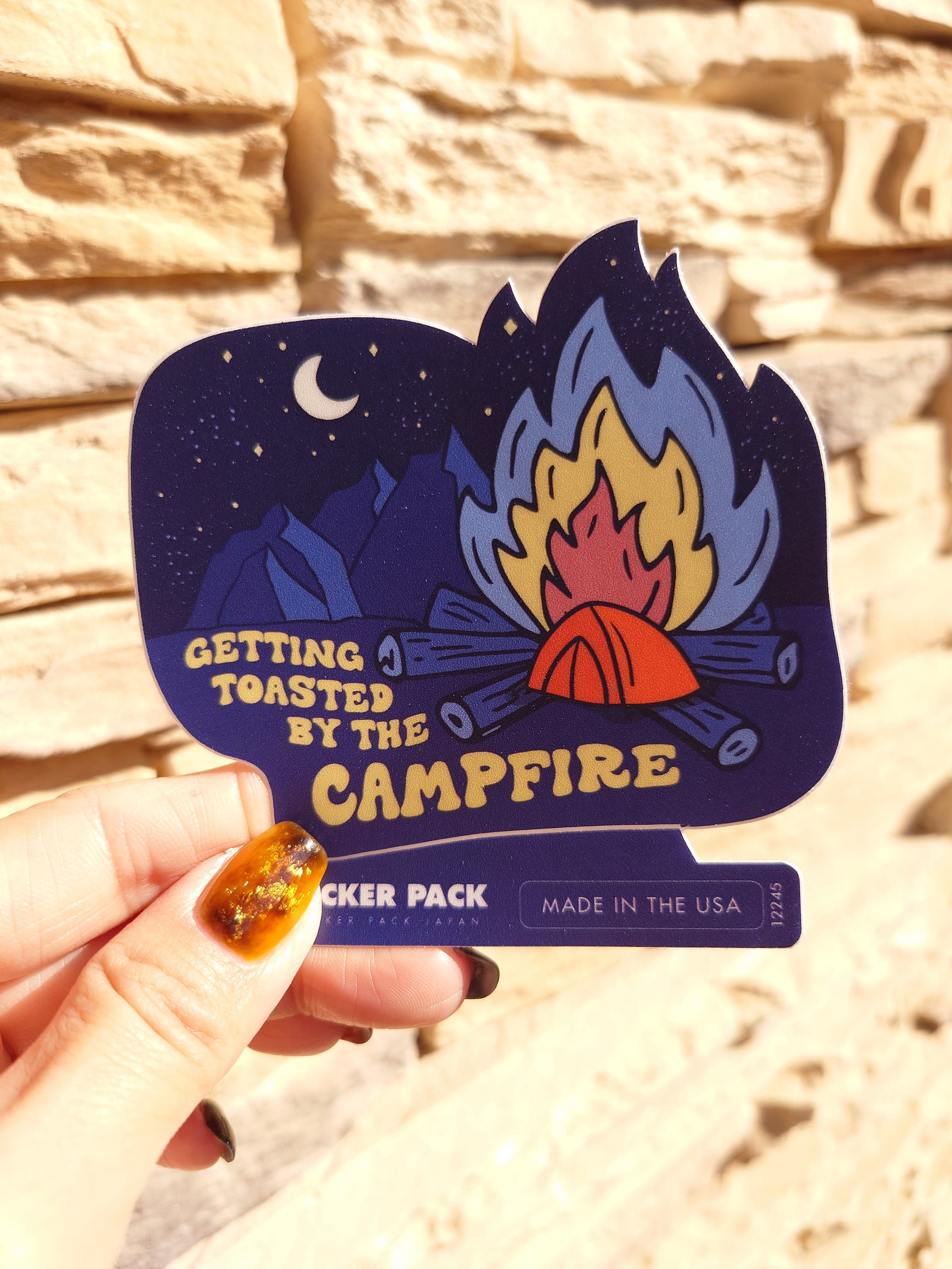 【STICKER PACKステッカーパック】キャンプファイヤー&テント L