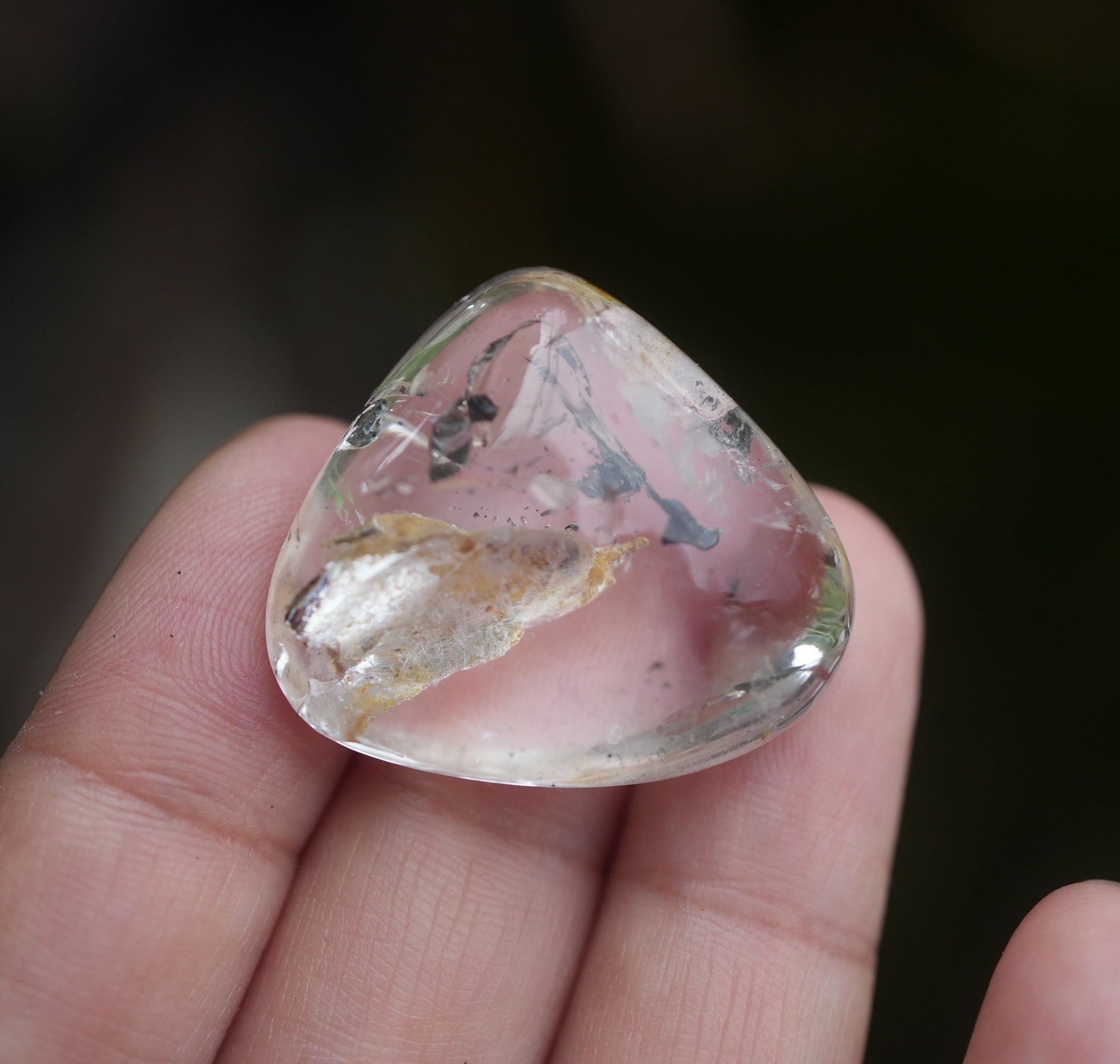 大粒☆よく動く虹入り 古代の水☆水入り水晶 s1514 | Funky garuda