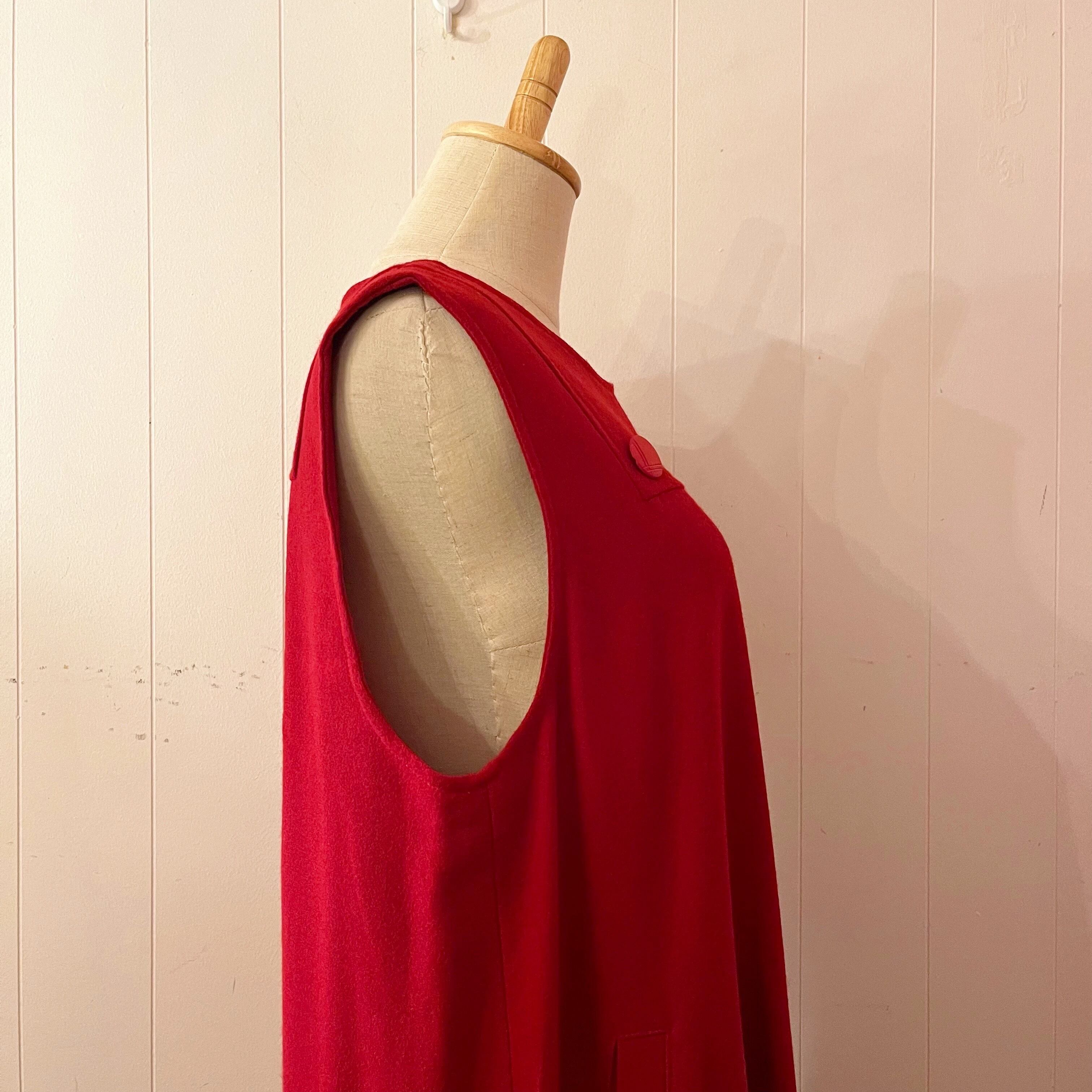 red button wool jumper skirt