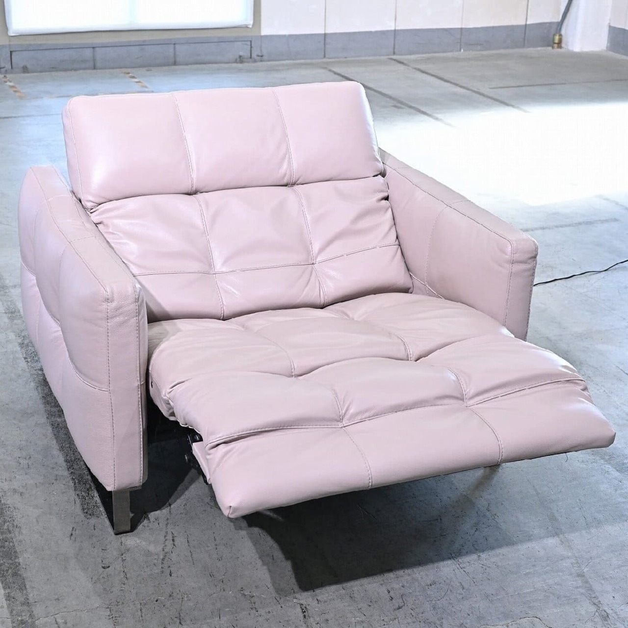 Natuzzi italia 94万「PHILO/フィロー」一人掛けソファ B 電動リクライニング 本革 レザー キルティング リビング ダイニング ナツッジ 【 中古家具/中古インテリア/USED家具ユーズド家具/リサイクル】