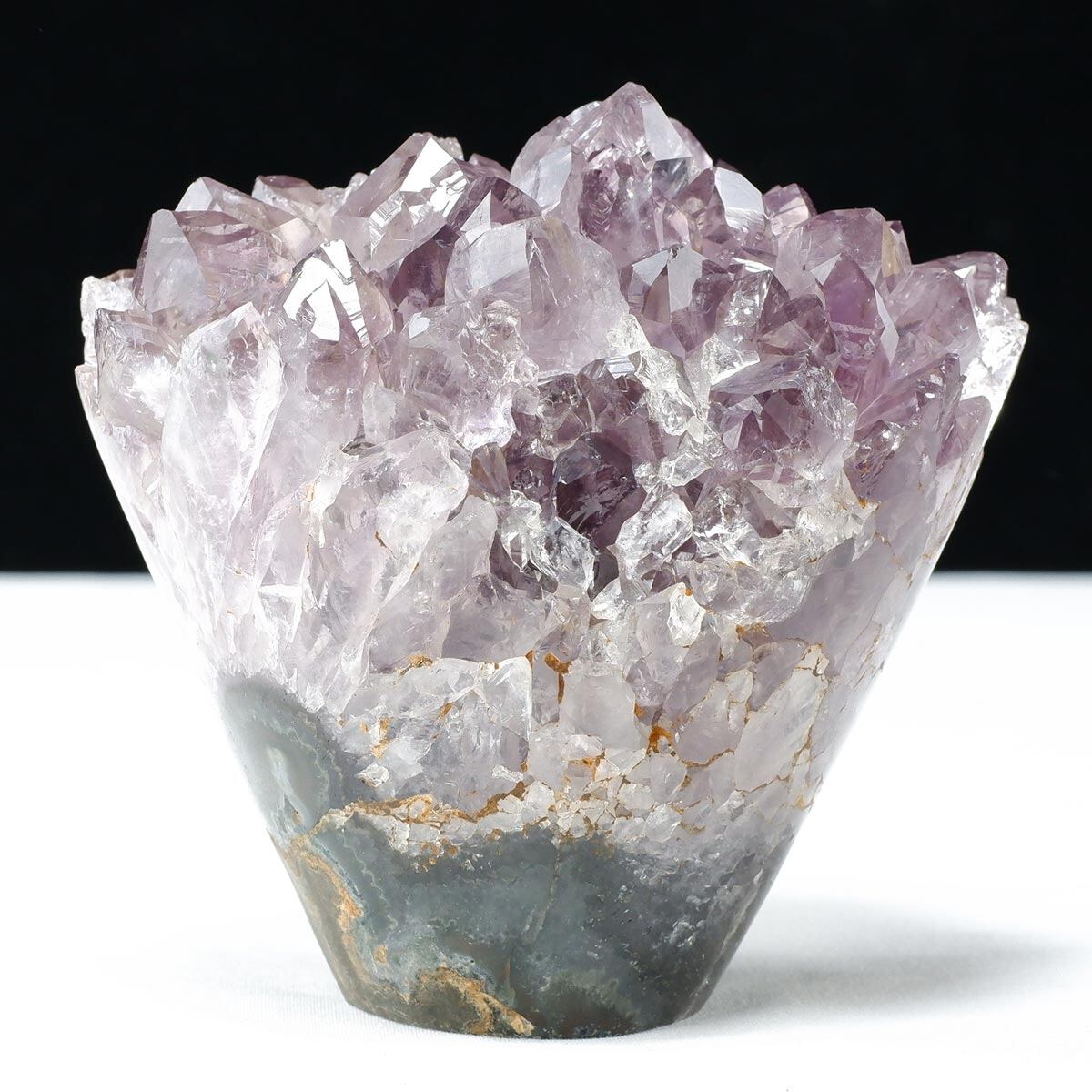 アメジスト クラスター 原石 フラワーアメジスト 花形 置物 一点物282-780