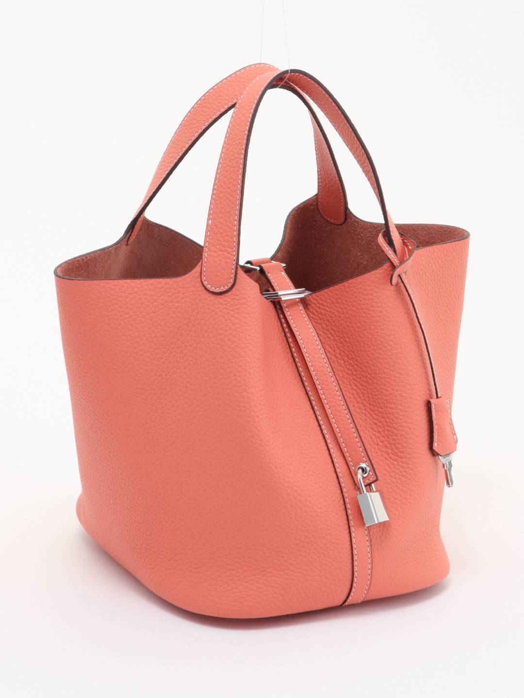 motte ピコタンスタイルレザーバッグ/コーラル