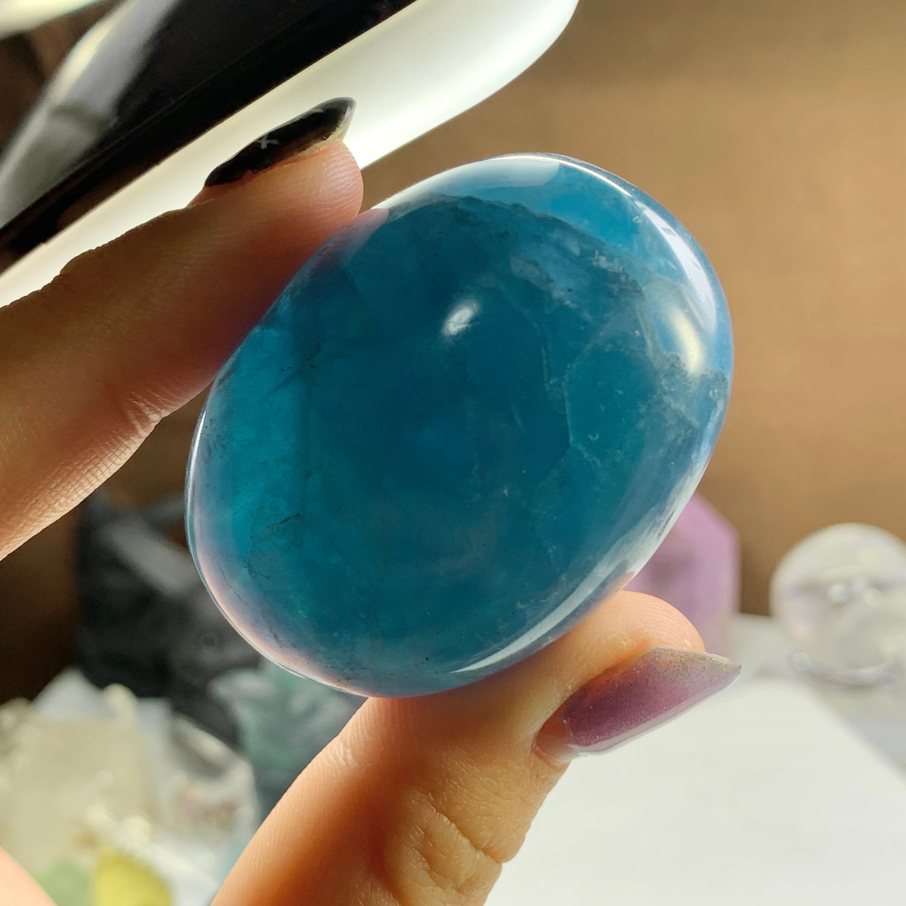 ブルー濃いめ☆ブルーフローライトタンブル | Naturaltreasure
