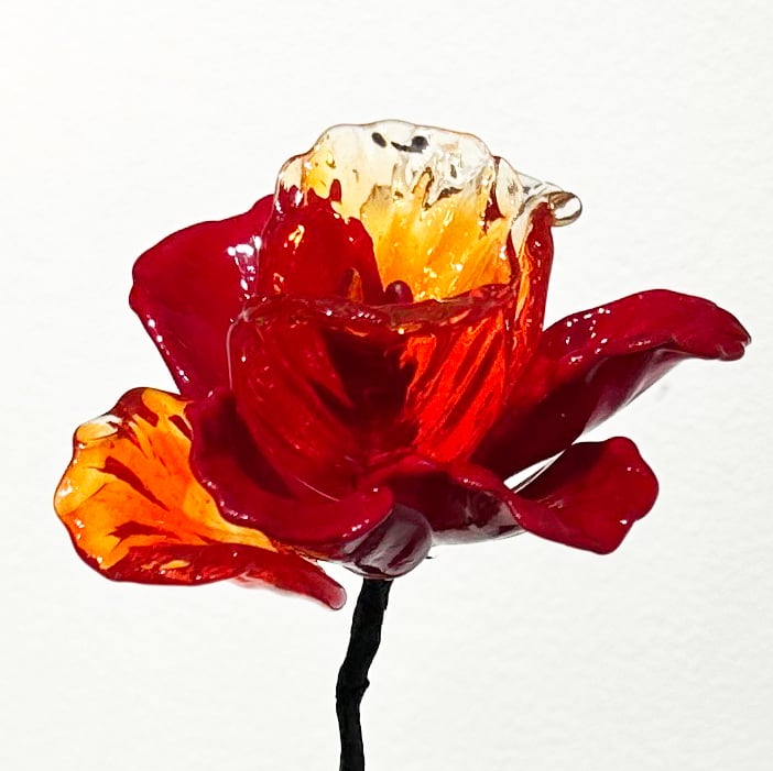 ItemB35 イタリア製 ヴェネチアンガラスの薔薇 花びら8枚 | coloreshop