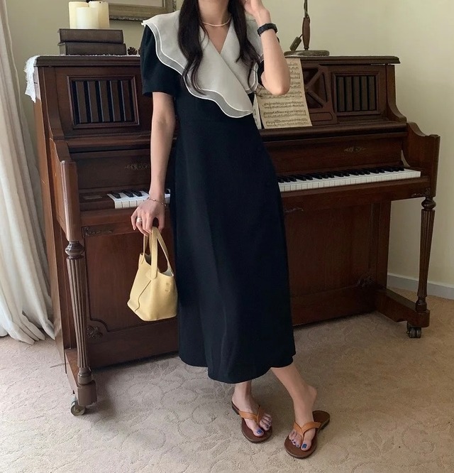 ビッグカラーワンピース