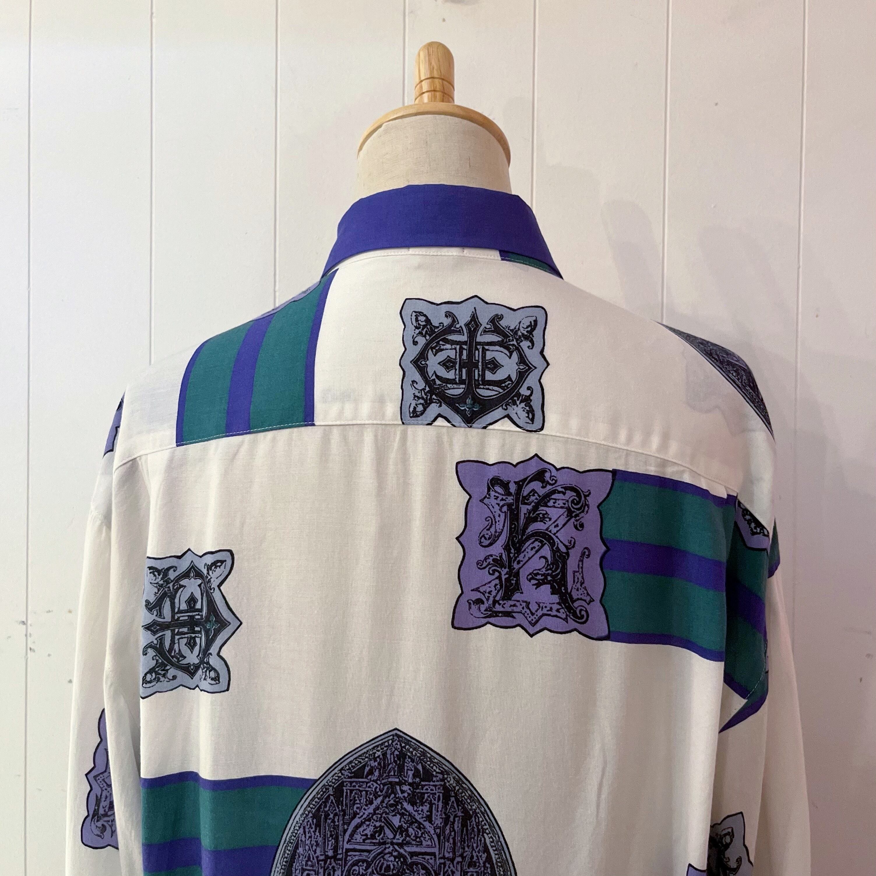 geometric pattern mens shirt