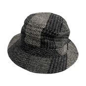 LAND’S END × Harris Tweed ランズエンド ハリスツイード USA製 バケットハット 帽子 M/グレー