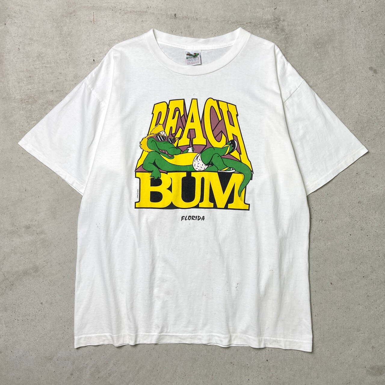 90年代 USA製 KATIE-DIDS! アニマル アートプリントTシャツ ワニ  